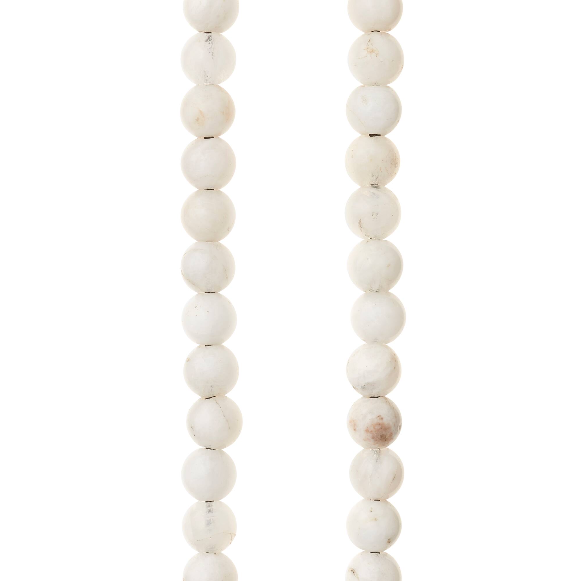 White Moonstone Round Beads, 8mm by Bead Landing™